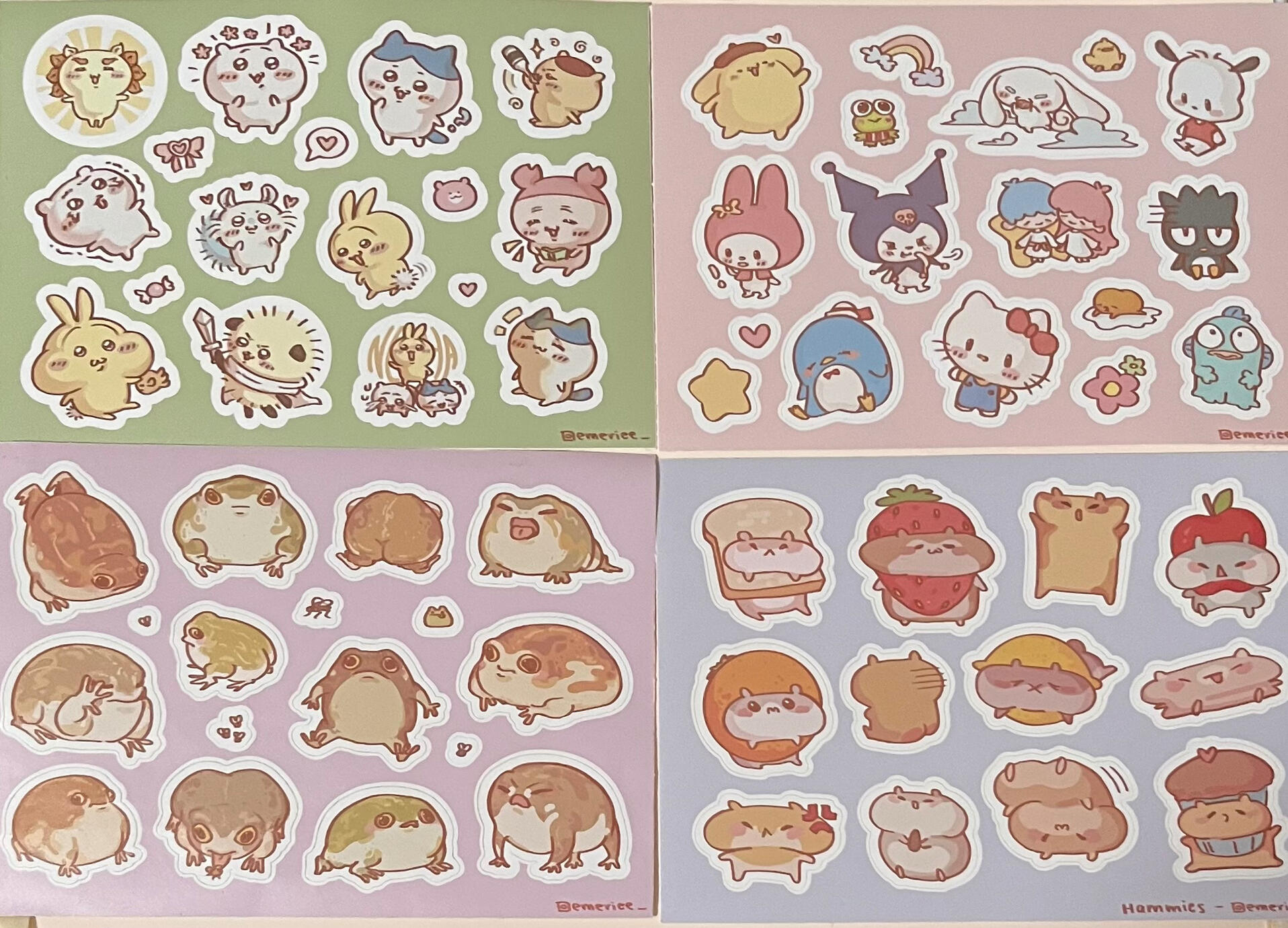 sticker sheets